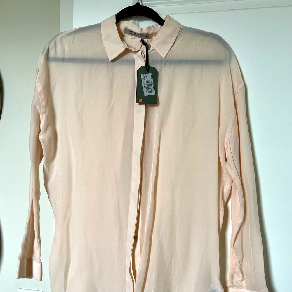 NWT All Saints Silk Blouse - Avalon Shirt